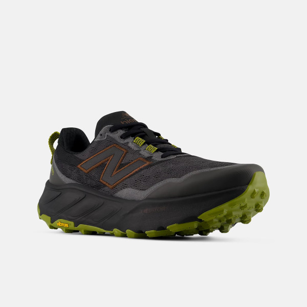 NEW BALANCE FRESH FOAM X HIERRO 9 NEGRO VERDE ZAPATILLAS TRAIL HOMBRE VISTA LATERAL,ARISTARUN