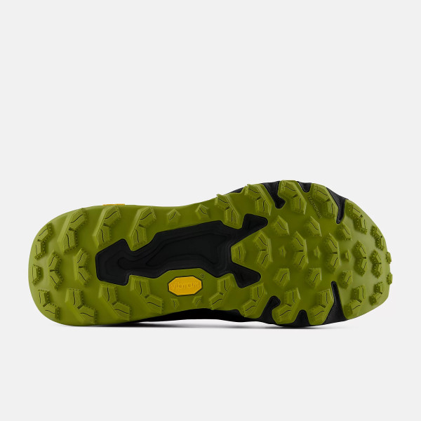 NEW BALANCE FRESH FOAM X HIERRO 9 NEGRO VERDE ZAPATILLAS TRAIL HOMBRE VISTA SUELA,ARISTARUN