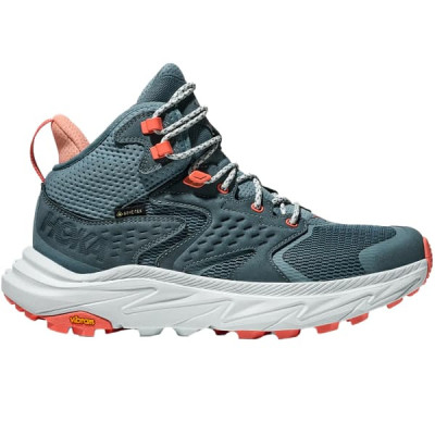 HOKA ANACAPA 2 MID GTX AZUL CORAL BOTAS MUJER VISTA LATERAL, ARISTARUN