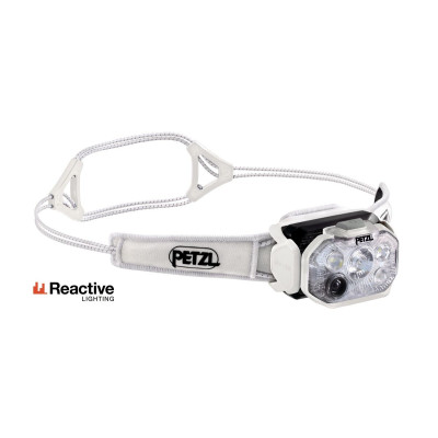 PETZL SWIFT RL 1200 LÚMENES NEGRO BLANCO FRONTAL VISTA PERFIL, ARISTARUN