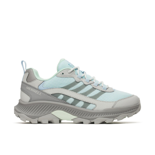 MERRELL SPEED STRIKE 2 GTX GRIS AZUL ZAPATILLA TREKKING MUJER VISTA EXTERIOR,ARISTARUN