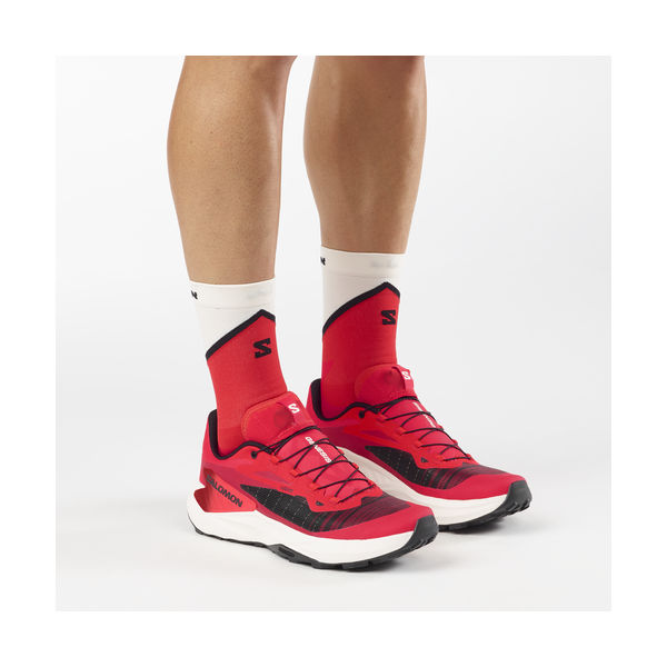SALOMON GENESIS RED TRAIL SHOES FOR MEN