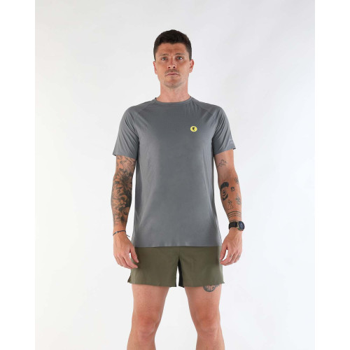 BLACK PEPPER TECHNICAL RUNNING T-SHIRT GRAY MEN