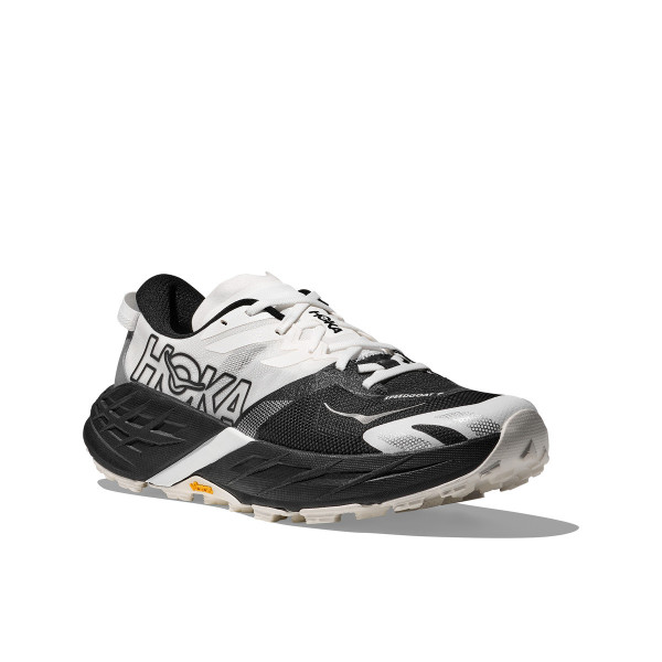 HOKA SPEEDGOAT 7 BLACK WHITE MEN'S TRAIL RUNNING SHOES