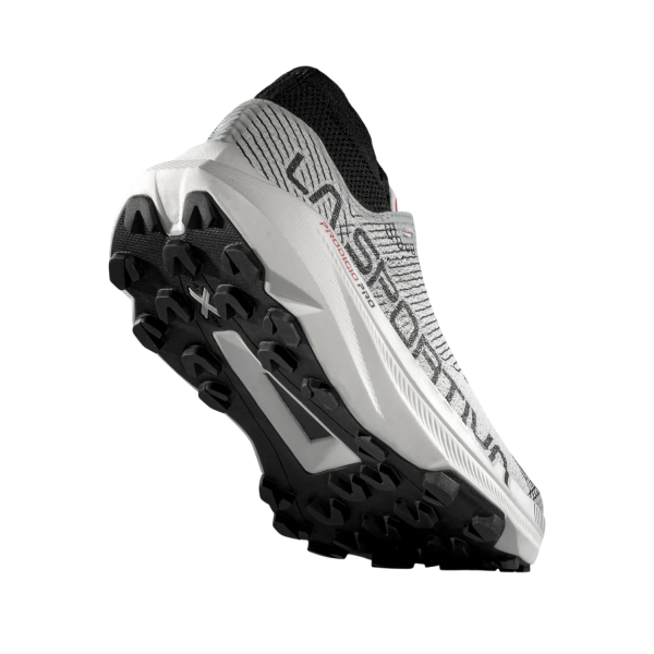 LA SPORTIVA PRODIGIO PRO WHITE BLACK ZAPATILLAS TRAIL HOMBRE VISTA ANTERIOR,ARISTARUN