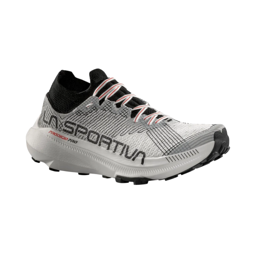 LA SPORTIVA PRODIGIO PRO WHITE BLACK ZAPATILLAS TRAIL HOMBRE VISTA PERFIL,ARISTARUN