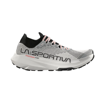 LA SPORTIVA PRODIGIO PRO WHITE BLACK ZAPATILLAS TRAIL HOMBRE VISTA PERFIL,ARISTARUN 2