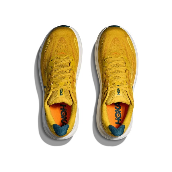 HOKA CLIFTON 10 YELLOW GOLD ZAPATILLAS RUNNING HOMBRE VISTA SUPERIOR,ARISTARUN
