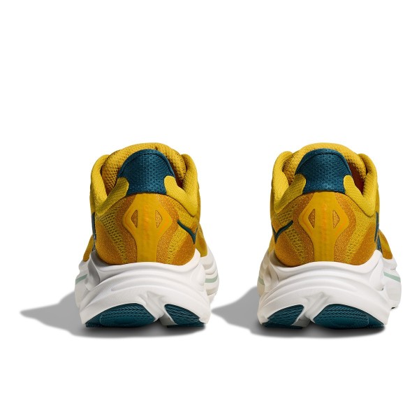 HOKA CLIFTON 10 YELLOW GOLD ZAPATILLAS RUNNING HOMBRE VISTA ANTERIOR,ARISTARUN