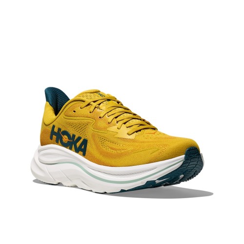 HOKA CLIFTON 10 YELLOW GOLD ZAPATILLAS RUNNING HOMBRE VISTA LATERAL,ARISTARUN