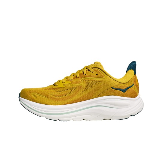HOKA CLIFTON 10 YELLOW GOLD ZAPATILLAS RUNNING HOMBRE VISTA INTERIOR,ARISTARUN
