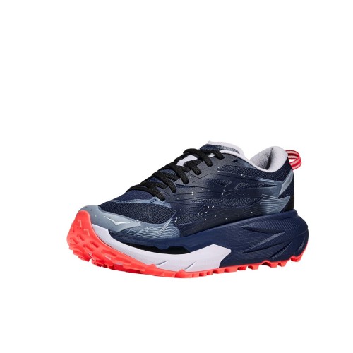 HOKA MAFATE 5 MIDNIGHT BLUE ZAPATILLAS TRAIL RUNNING MUJER VISTA LATERAL INTERNA, ARISTARUN