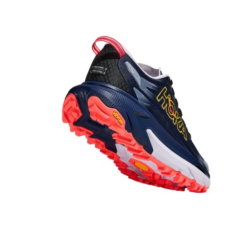 HOKA MAFATE 5 MIDNIGHT BLUE ZAPATILLAS TRAIL RUNNING MUJER VISTA SUELA TALON, ARISTARUN