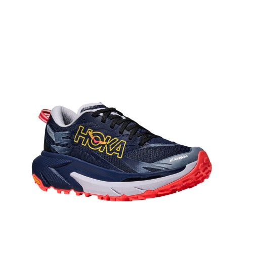 HOKA MAFATE 5 MIDNIGHT BLUE ZAPATILLAS TRAIL RUNNING MUJER VISTA LATERAL PERFIL, ARISTARUN