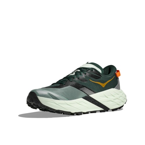 HOKA SPEEDGOAT 7 VERDE ZAPATILLAS TRAIL RUNNING HOMBRE VISTA LATERAL INTERNA PERFIL, ARISTARUN