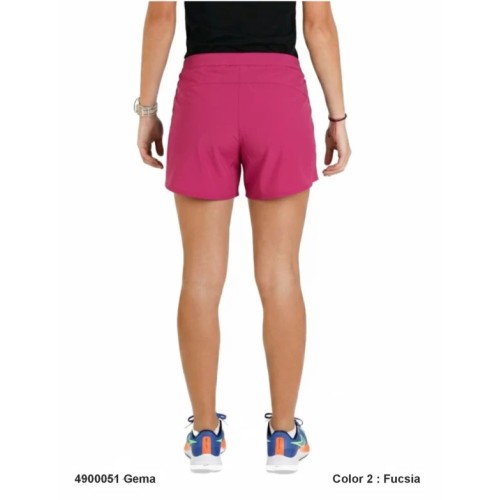 SPHERE PRO GEMA FUCSIA PANTALONES CORTOS RUNNING MUJER VISTA TRASERA, ARISTARUN