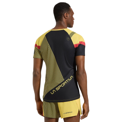 LA SPORTIVA FLOW YELLOW BLACK SHORT SLEEVE T-SHIRT FOR MEN 2