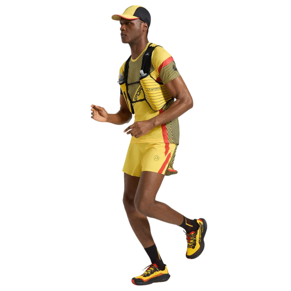LA SPORTIVA FLOW YELLOW BLACK SHORT SLEEVE T-SHIRT FOR MEN