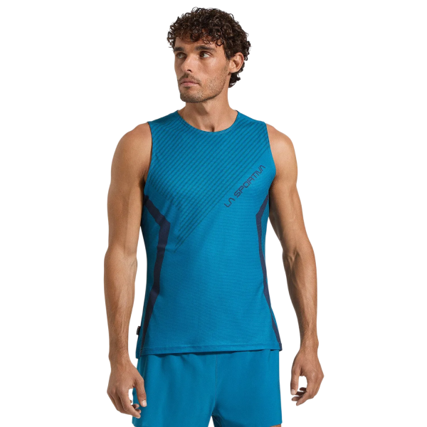 CAMISETA TIRANTES LA SPORTIVA FLOW AZUL PARA HOMEM