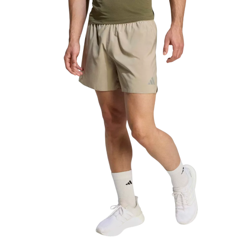 ADIDAS RUN ESSENTIALS BEIGE MENS RUNNING SHORTS