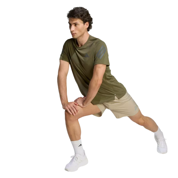 ADIDAS RUN ESSENTIALS BEGE CALÇÕES DE CORRIDA MASCULINOS