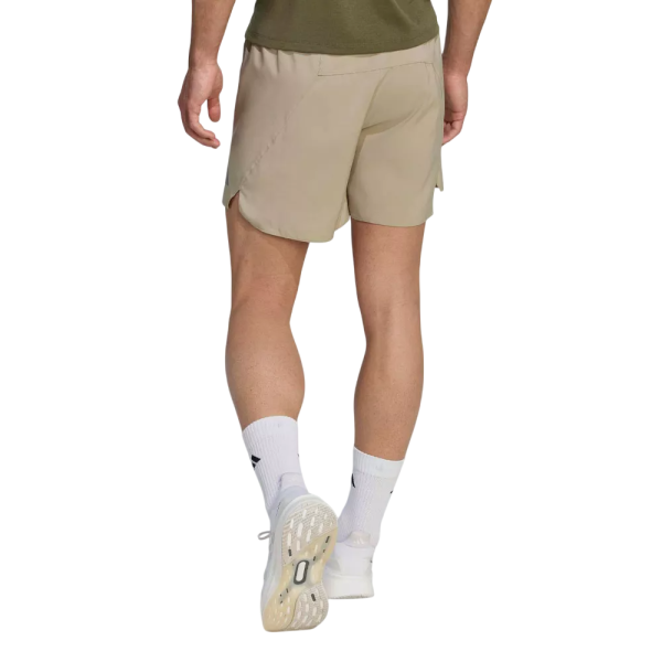ADIDAS RUN ESSENTIALS BEIGE MENS RUNNING SHORTS