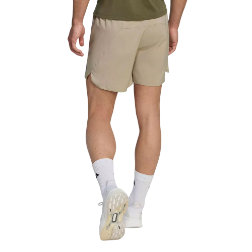 ADIDAS RUN ESSENTIALS BEIGE MENS RUNNING SHORTS