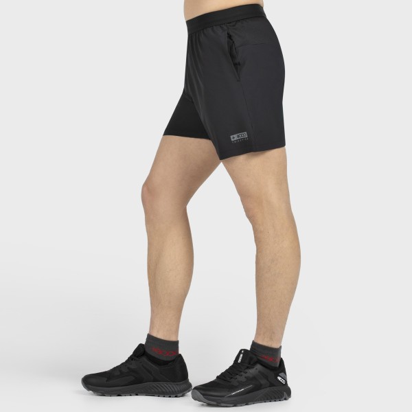 '+8000 TOIMON BLACK MEN'S RUNNING SHORTS