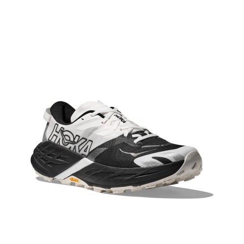 HOKA SPEEDGOAT 7 BLACK WHITE TRAIL SHOES WOMEN