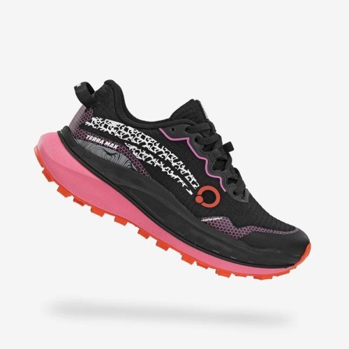 ATOM TERRA MAX PRETO ROSA SAPATILHAS TRAIL MULHER