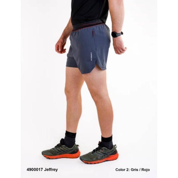 SPHERE PRO JEFFREY CINZA VERDE CALÇÕES DE CORRIDA MASCULINOS