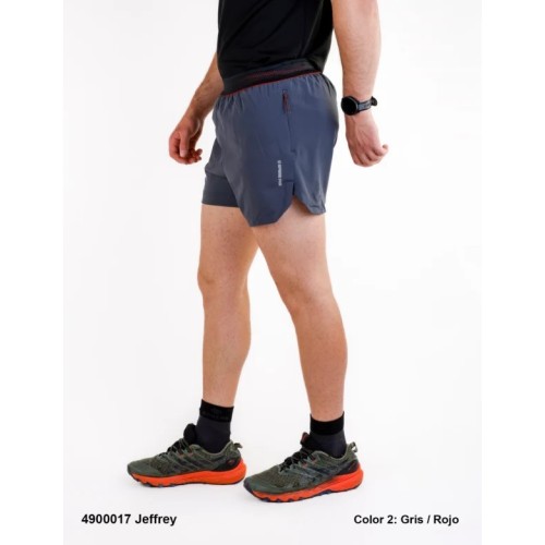 SPHERE PRO JEFFREY CINZA VERDE CALÇÕES DE CORRIDA MASCULINOS