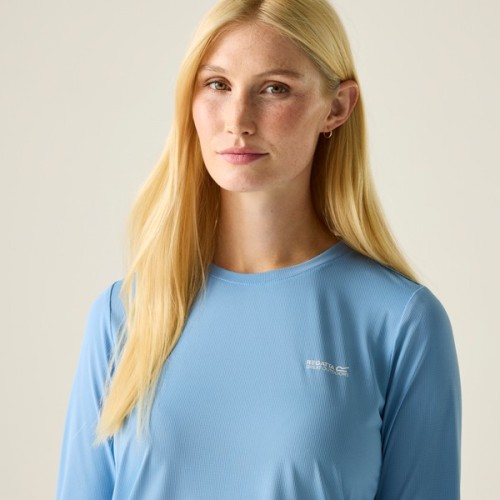 REGATTA MINDO CELESTE LONG SLEEVE TECHNICAL T-SHIRT WOMEN