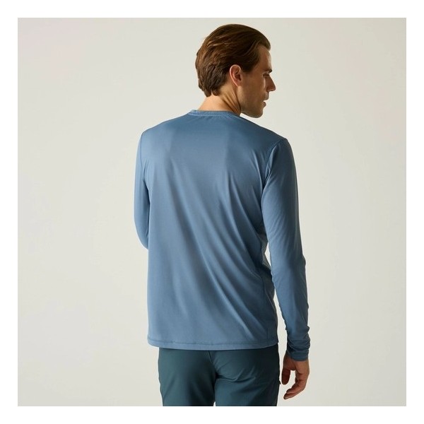 REGATTA MINDO BLUE LONG SLEEVE TECH T-SHIRT FOR MEN