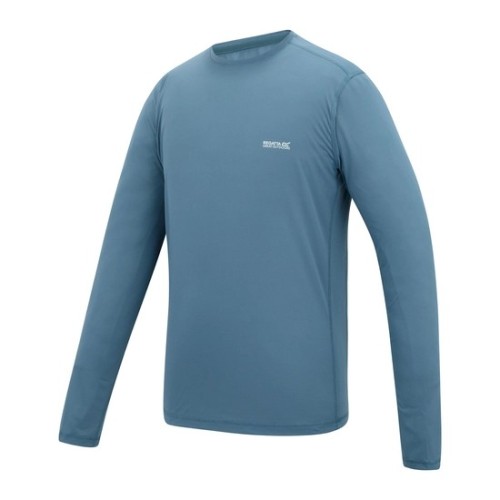 REGATTA MINDO BLUE LONG SLEEVE TECH T-SHIRT FOR MEN