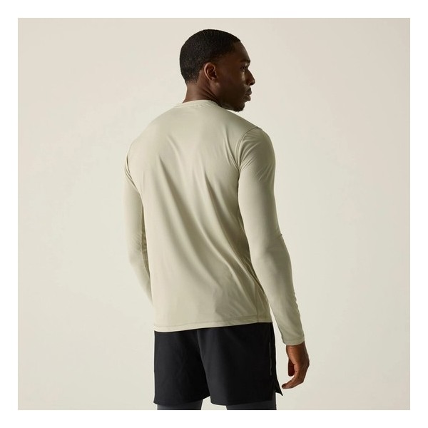 REGATTA MINDO BEIGE CAMISETA MANGA LARGA TECNICA HOMBRE VISTA ESPALDA, ARISTARUN