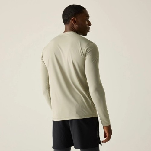 REGATTA MINDO BEIGE CAMISETA MANGA LARGA TECNICA HOMBRE VISTA ESPALDA, ARISTARUN
