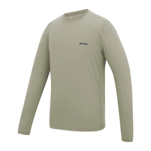 REGATTA MINDO BEIGE CAMISETA MANGA LARGA TECNICA HOMBRE VISTA PERFIL, ARISTARUN