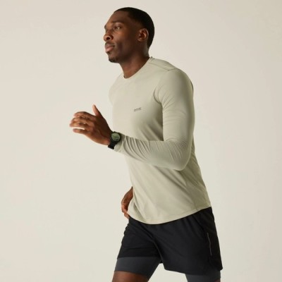 REGATTA MINDO BEIGE LONG SLEEVE TECHNICAL T-SHIRT FOR MEN 2