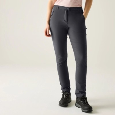 REGATTA HIGHTON II GRIS OSCURO PANTALONES TREKKING MUJER VISTA FRONTAL, ARISTARUN 2