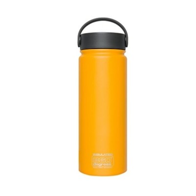 360 DEGREES WIDE MOUTH YELLOW INSULATED BOTTLE 550ML