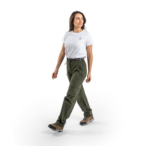 ALTUS PANTALÓN DESMONTABLE SENDERISMO QUETZAL W AGUACATE MUJER VISTA COMPLETA, ARISTARUN