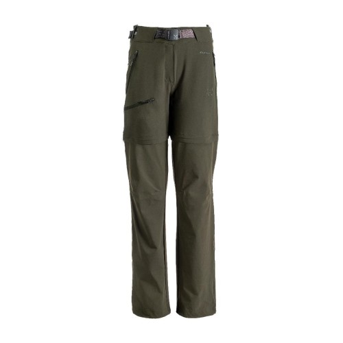 ALTUS PANTALÓN DESMONTABLE SENDERISMO QUETZAL W AGUACATE MUJER VISTA FRONTAL, ARISTARUN