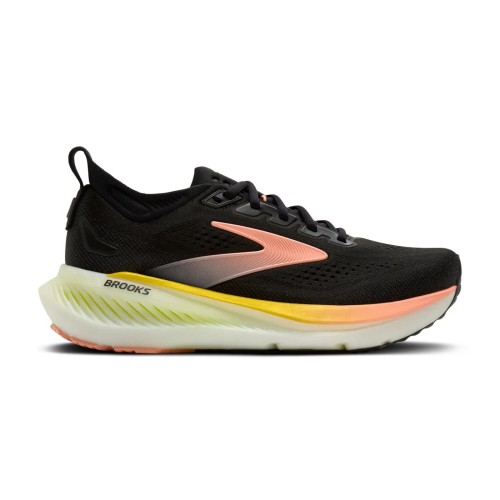 BROOKS GLYCERIN 23 PRETO PÊSSEGO TÊNIS DE CORRIDA FEMININO