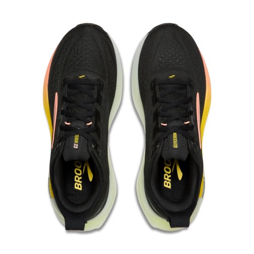 BROOKS GLYCERIN 23 PRETO PÊSSEGO TÊNIS DE CORRIDA FEMININO