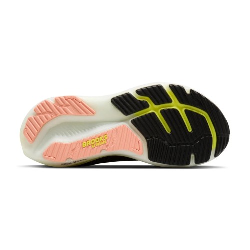 BROOKS GLYCERIN 23 PRETO PÊSSEGO TÊNIS DE CORRIDA FEMININO