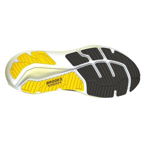 BROOKS GLYCERIN GTS 23 PRETO AMARELO SNEAKERS DE CORRIDA MASCULINAS