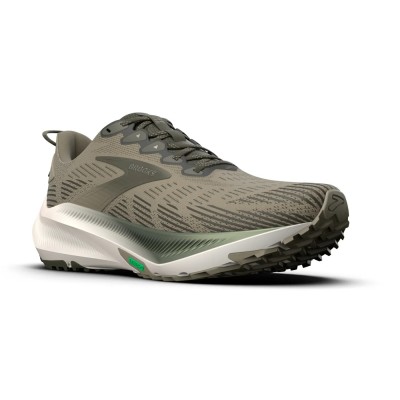 BROOKS GHOST TRAIL OLIVE MIXED RUNNING SHOES FOR MEN