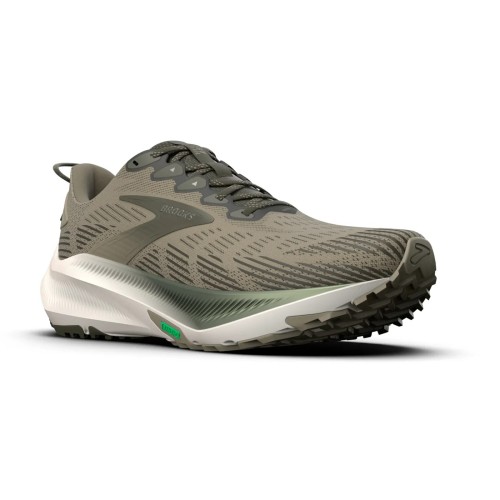 BROOKS GHOST TRAIL OLIVE MIXED RUNNING SHOES FOR MEN