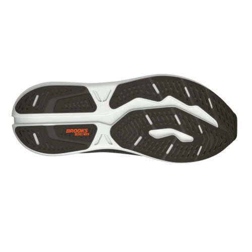 BROOKS REVEL MAX NEGRO NARANJA ZAPATILLAS RUNNING HOMBRE VISTA SUELA,ARISTARUN